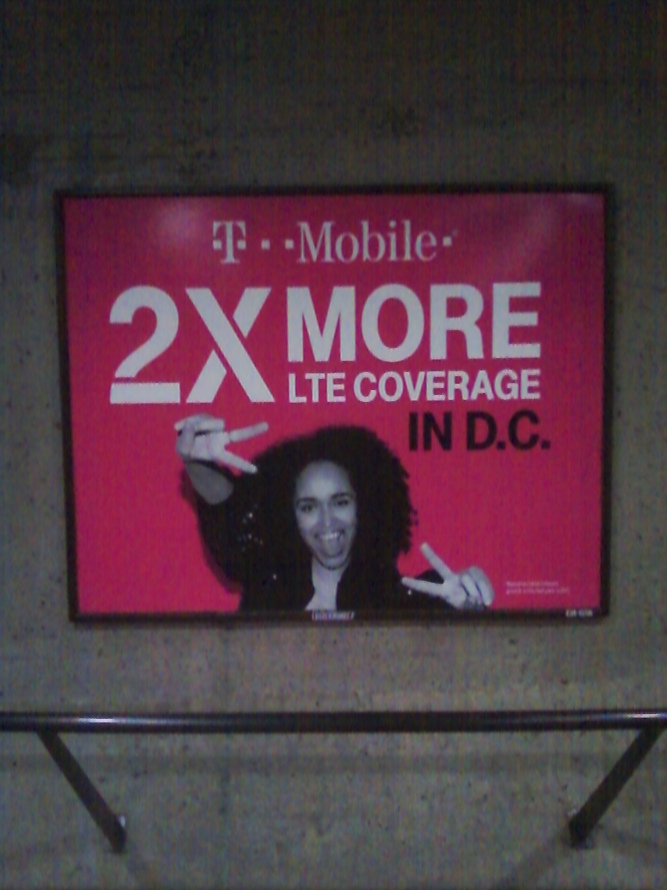 WMATA/DC Metro T-Mobile Advertisement promoting two times as much
4G/LGE coverage when it seems they can barely manage 2G in most Metro
stations. For additional details, please visit
www.wirelessnotes.org.